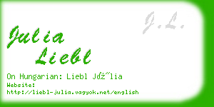 julia liebl business card